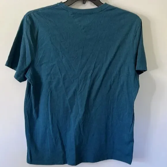 Tommy Hilfiger Blue Heathered Short Sleeve Casual Tee - Picture 2 of 9
